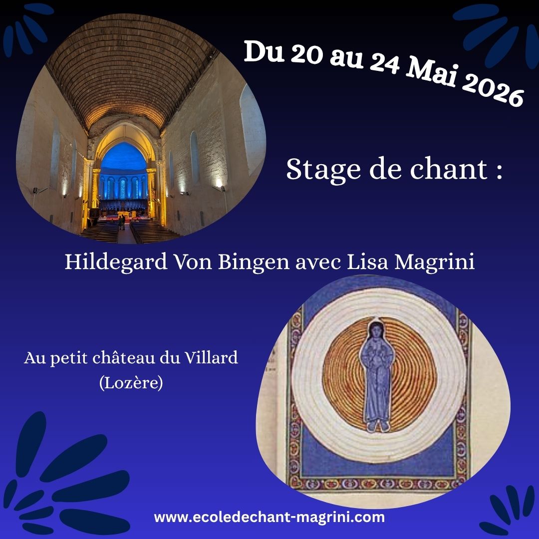 Du 20 au 24 Mai 2026 Stage itinérant de chants de Ste Hildegard Von Bingen (5 jours) en Lozère.